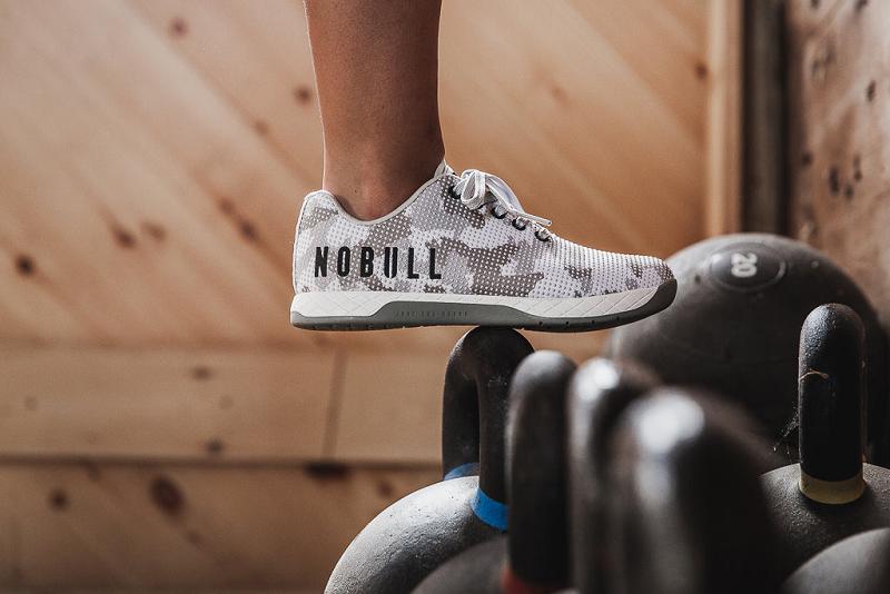 White Nobull Snow Camo Women's Trainers | CA K1878O